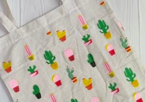 Bolso lienzo cactus